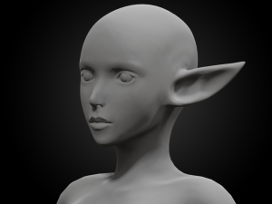 female elf body 3D-Modell