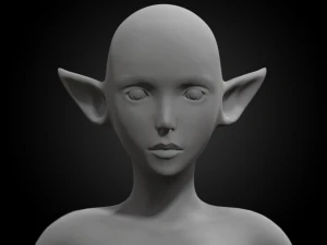 female elf body 3D Model