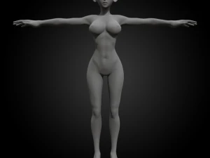 female elf body 3D Model