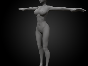 female elf body 3D-Modell