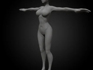 female elf body 3D Model