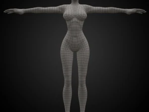 female elf body 3D Model