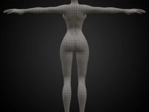 female elf body 3D Model