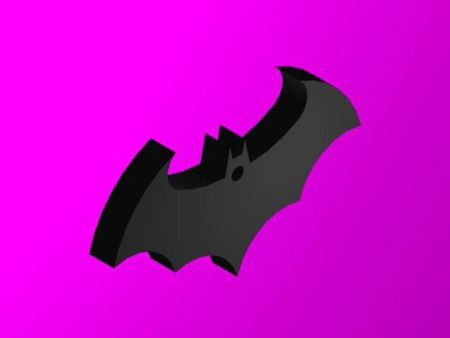batman symbol keychain 3D Print Model .c4d .max .obj .3ds .fbx .stl .blend 