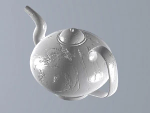 bule de porcelana Modelo 3D