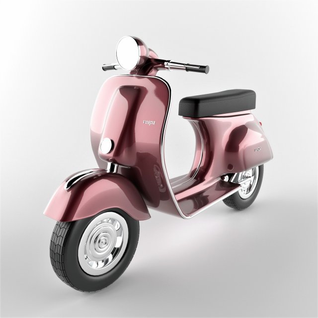 vespa 01 3D Model .c4d .max .obj .3ds .fbx .stl .blend 