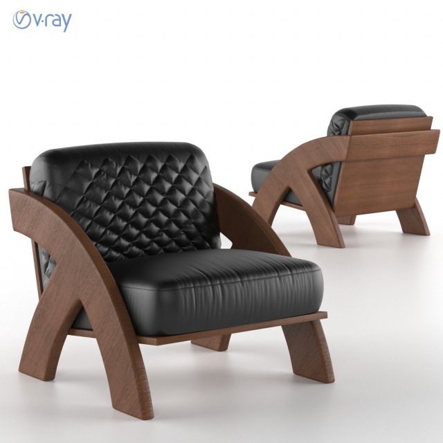 arm chair 01 3D Model .c4d .max .obj .3ds .fbx .stl .blend 