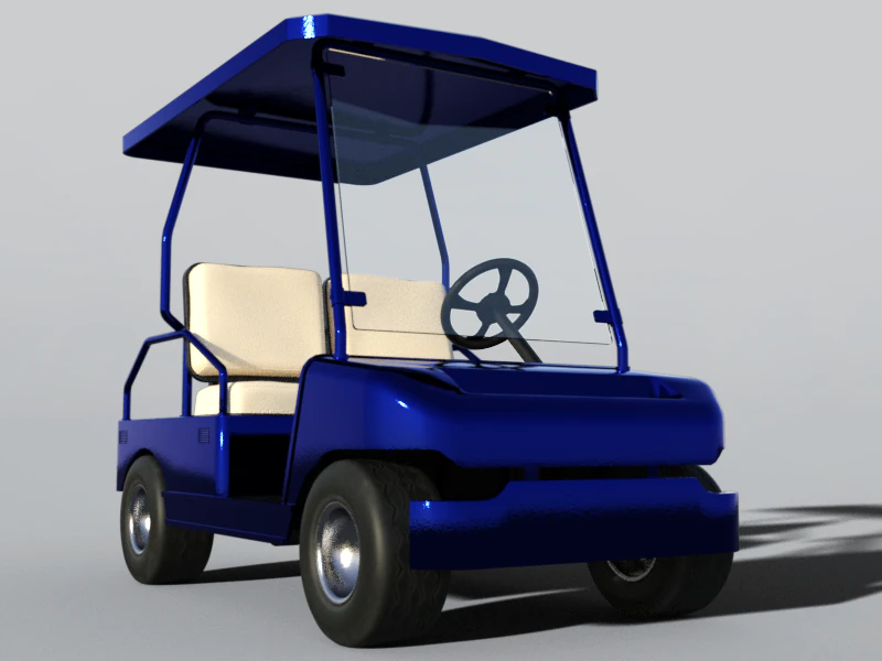 golf car 3D Model .c4d .max .obj .3ds .fbx .stl .blend 