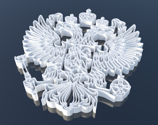 coat of russia 3D Модель .c4d .max .obj .3ds .fbx .stl .blend 