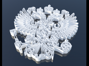 coat of russia Modèle 3D