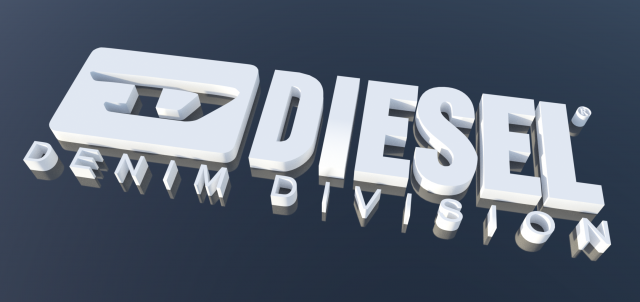 logo diesel 3D Model .c4d .max .obj .3ds .fbx .stl .blend 