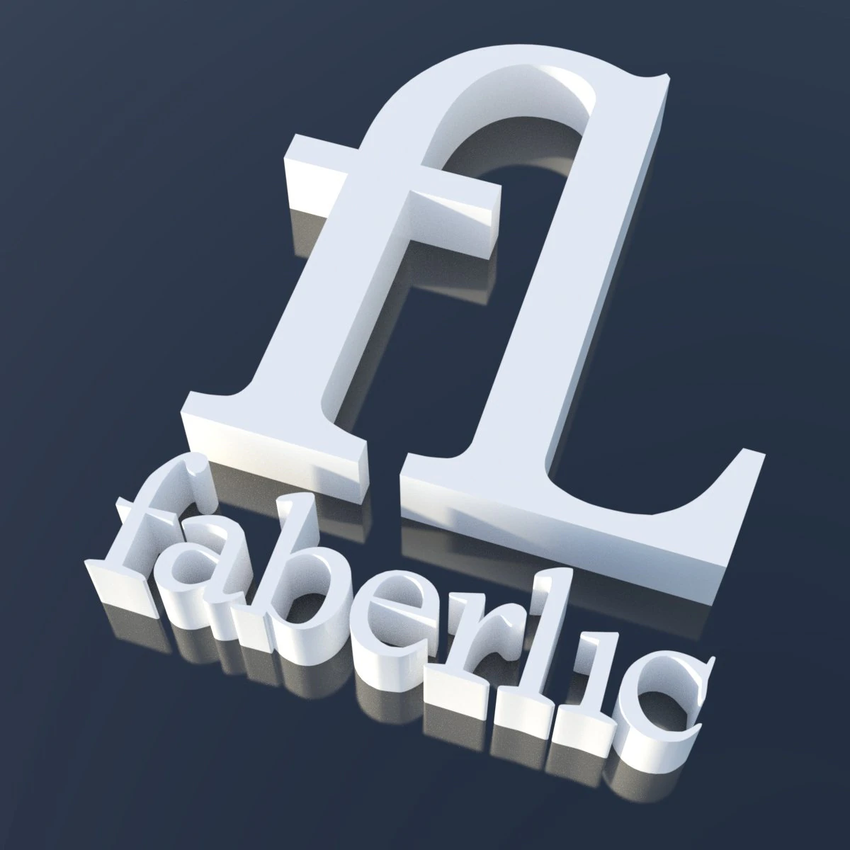 logo faberlic 3D Model .c4d .max .obj .3ds .fbx .stl .blend 