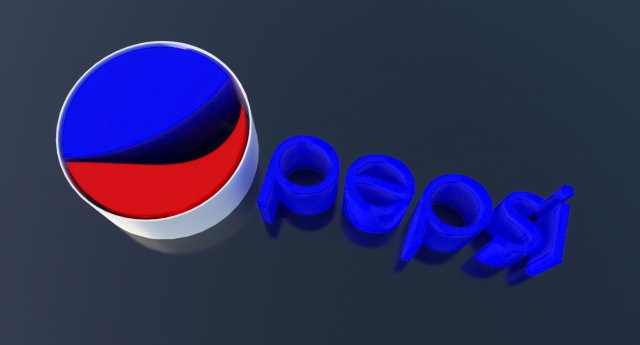logo pepsi 3D Model .c4d .max .obj .3ds .fbx .stl .blend