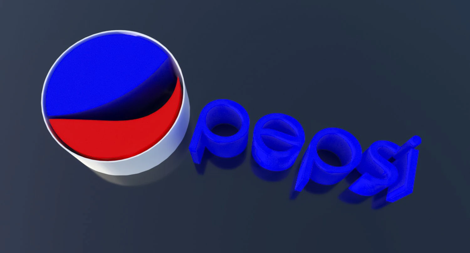 logo pepsi 3D Model .c4d .max .obj .3ds .fbx .stl .blend 