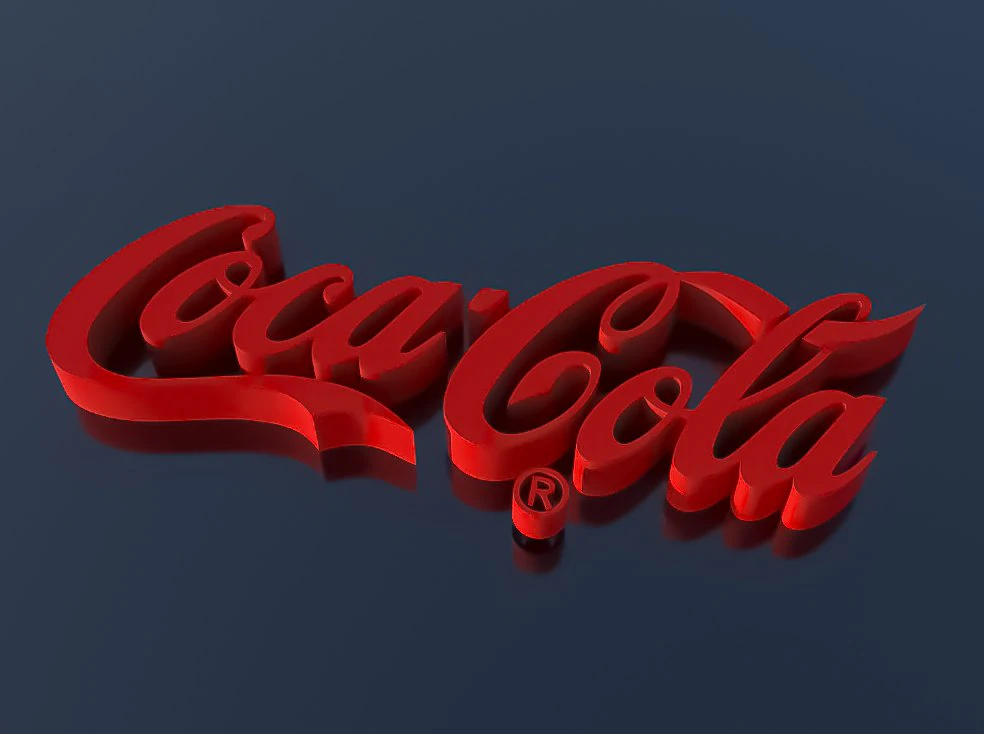 logo coca-cola 3D Model .c4d .max .obj .3ds .fbx .stl .blend 