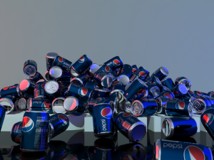animation of pepsi cans 3D Model