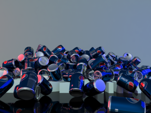 animation of pepsi cans 3D Model