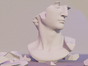 david michelangelo destruction animation-explosion Model 3D