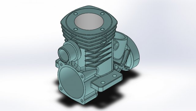 engine case rear Modelo 3D .c4d .max .obj .3ds .fbx .stl .blend 