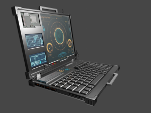 cyberpunk laptop Modèle 3D