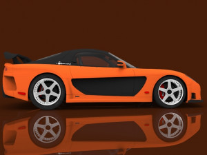 mazda rx-7 fd3s with bodykit veilside fortune Modèle 3D