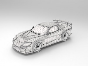 mazda rx-7 fd3s with bodykit veilside fortune Modèle 3D