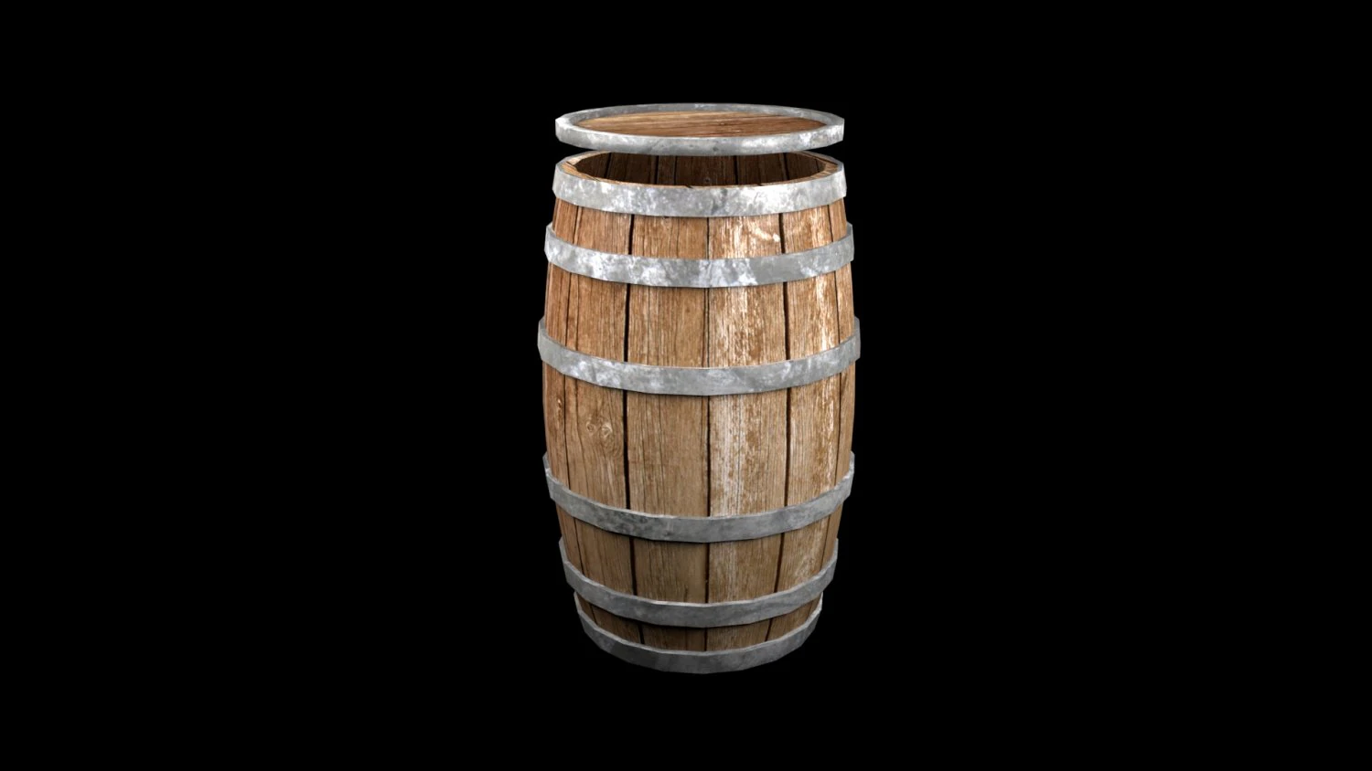 barrel with barrel cap 3D Model .c4d .max .obj .3ds .fbx .stl .blend 