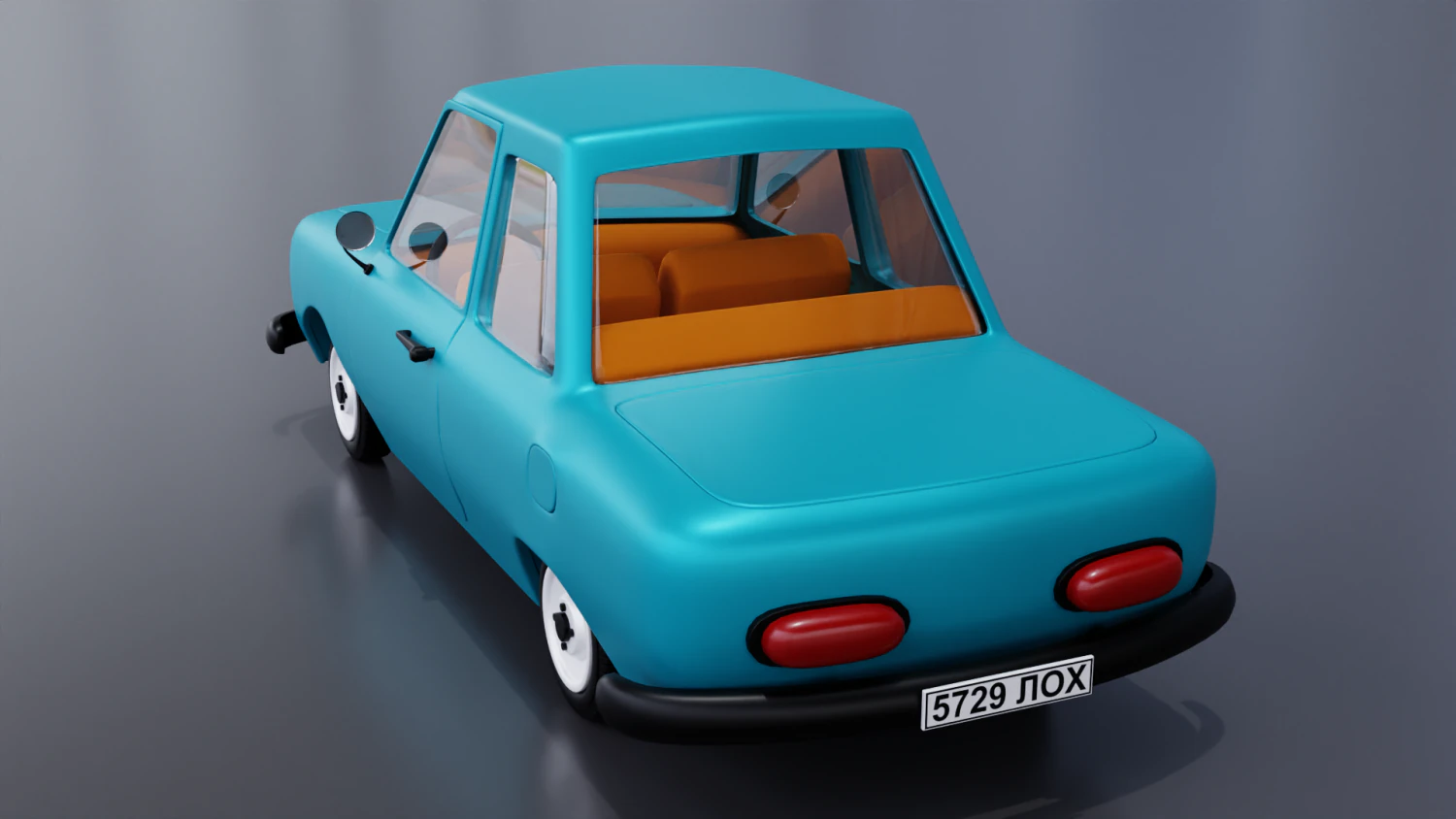 Cartoon car 3D Model .c4d .max .obj .3ds .fbx .stl .blend 