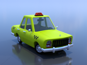 Cartoon taxi Modelo 3D