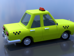 Cartoon taxi Modelo 3D