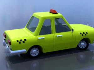 taxi de dibujos animados Modelo 3D