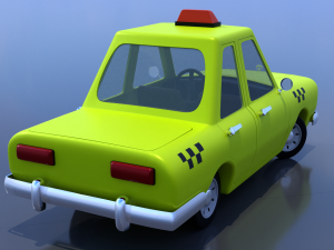 Cartoon taxi Modelo 3D