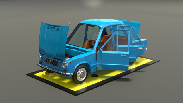 Vaz 2101 cartoon 3D-Modell .c4d .max .obj .3ds .fbx .stl .blend 
