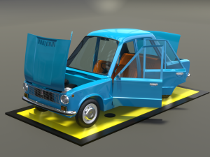 Vaz 2101 cartoon Modelo 3D