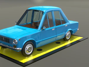 Vaz 2101 cartoon 3D Model