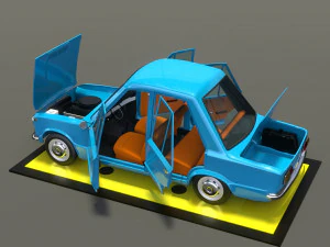 Vaz 2101 cartoon 3D Model