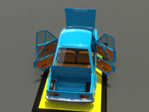 Vaz 2101 cartoon 3D Model