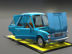 Vaz 2101 cartoon 3D Model
