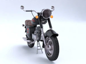 Motorbike black Fox 3D Model
