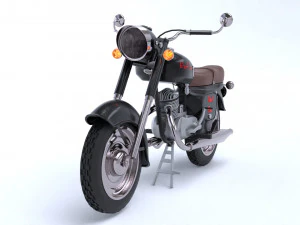 Motorbike black Fox 3D Model