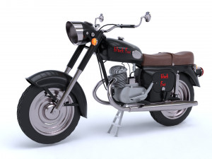 Motorbike black Fox Model 3D