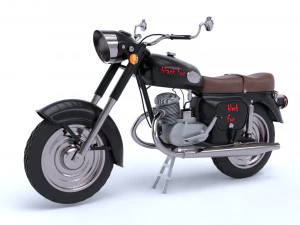Motorbike black Fox 3D Model
