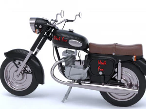 Motorbike black Fox 3D Model