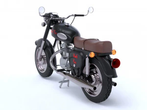 Motorbike black Fox 3D Model
