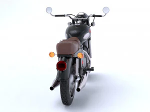 Motorbike black Fox 3D Model
