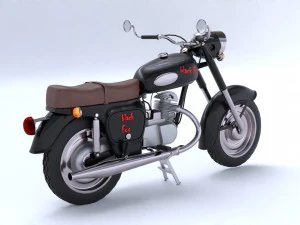 Motorbike black Fox 3D Model