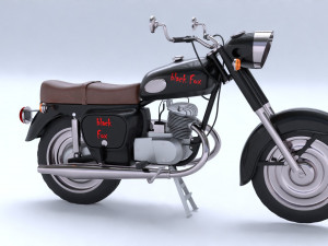 Motorbike black Fox Model 3D