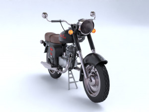 Motorbike black Fox Model 3D