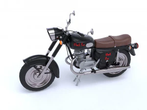Motorbike black Fox 3D Model
