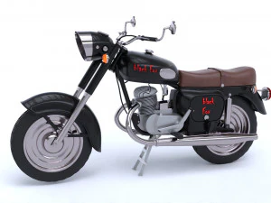 Motorbike black Fox 3D Model
